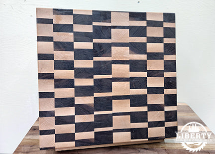 Maple and Walnut End Grain Cutting Board