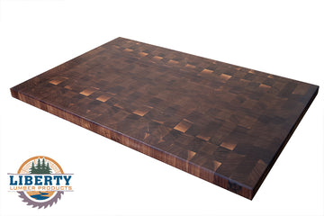 1-1/2" THICK - END GRAIN WALNUT KITCHEN COUNTERTOPS 25" WIDE