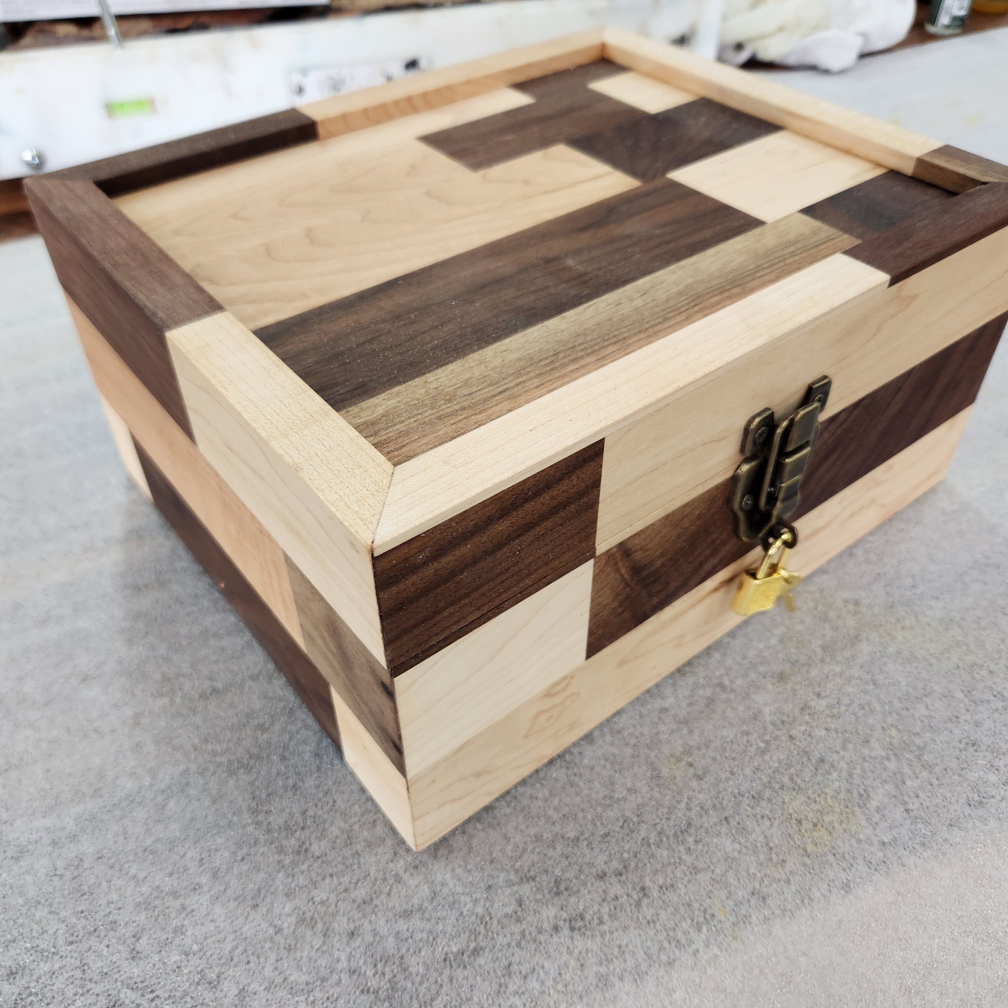 Black Walnut & Maple Stash Box