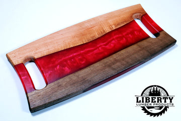 Red Epoxy Charcuterie Board