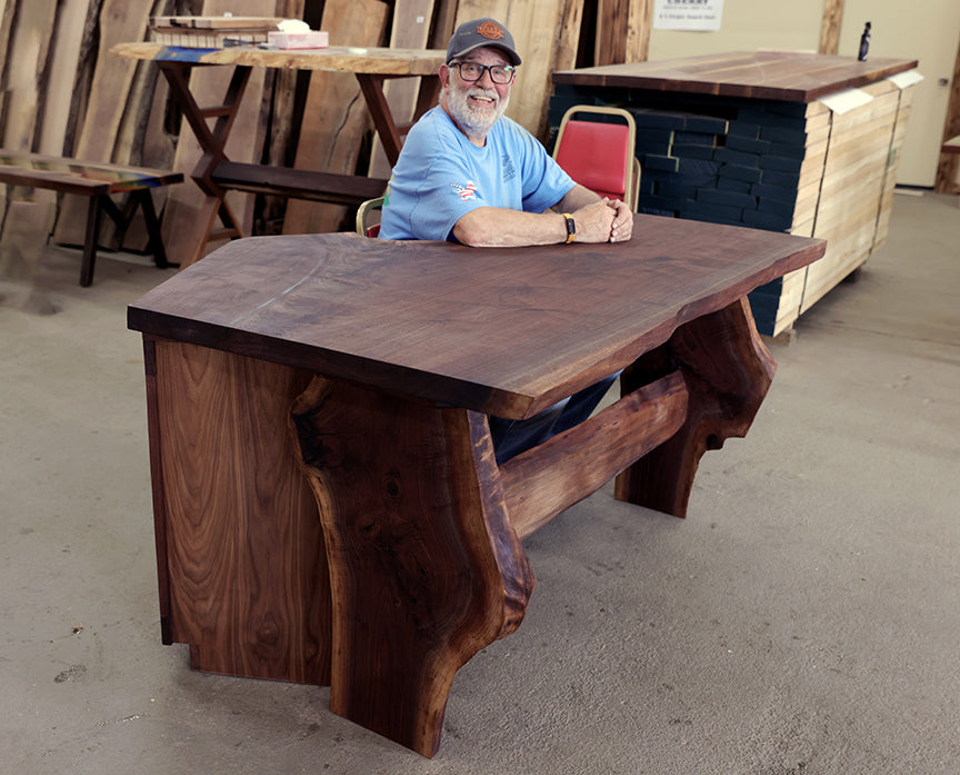 Live Edge Black Walnut Desk