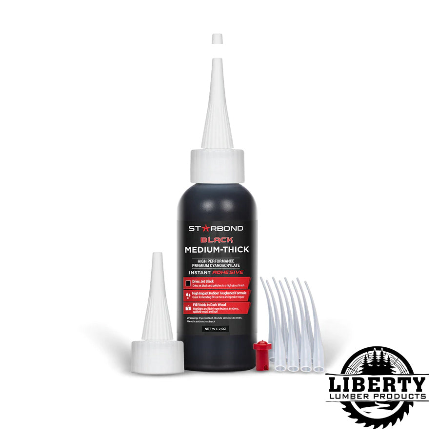 Starbond Black Medium-Thick Cyanoacrylate (CA) - Super Glue 2 oz.