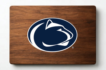 Officially Licensed Penn State Double-Sided Walnut Board - Nittany Lion Epoxy Logo & PSU Laser Side