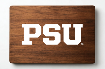 Officially Licensed University of Penn State Double-Sided Walnut Board - PSU Epoxy Logo & Lasered Logo Side