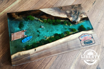 Crystal Lake Epoxy Charcuterie Board