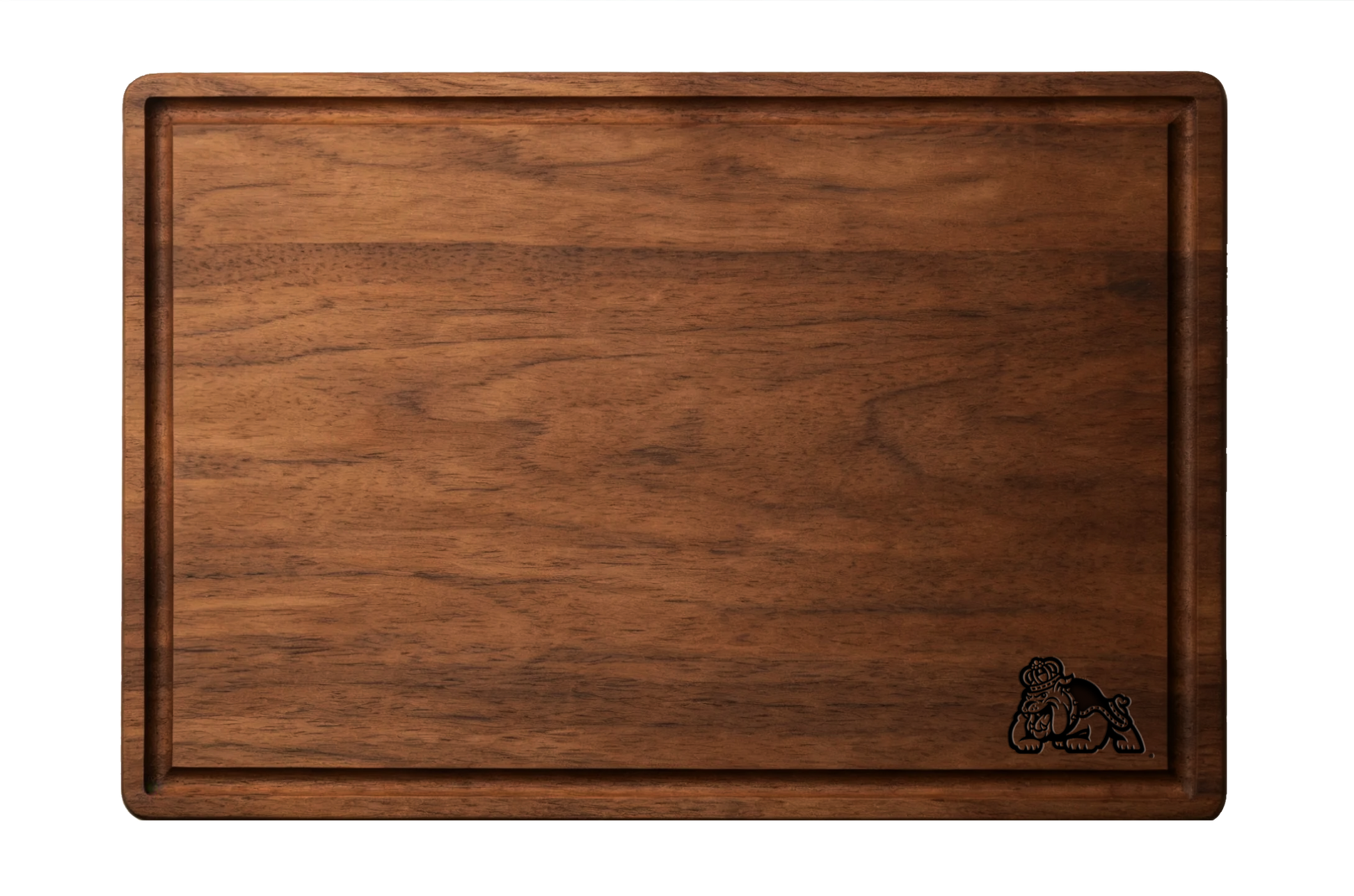 Officially Licensed James Madison University Double-Sided Walnut Board – Laser Engraved Duke Side & Epoxy Logo