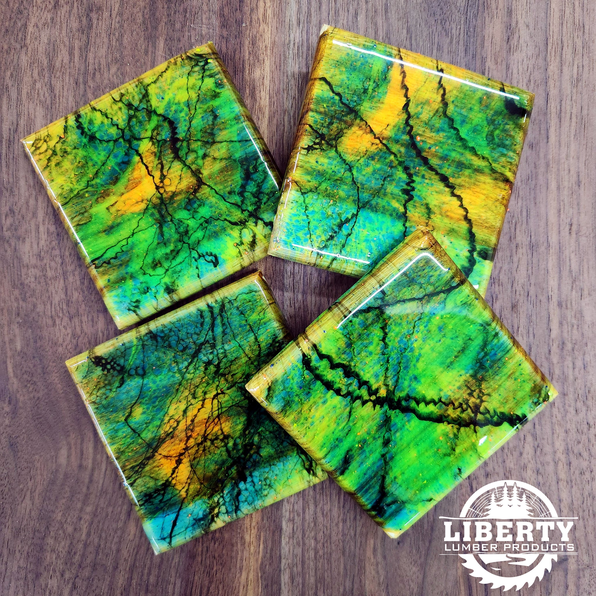 "Neon" Coaster Set of 4