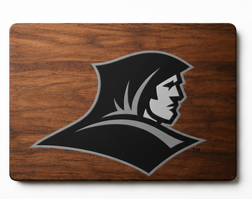 Officially Licensed Providence College University Double-Sided Walnut Board - Friar Head Epoxy Side & Providence Laser  Side