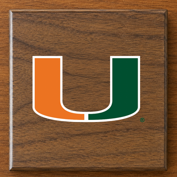 University of Miami Wood Coaster | Officially Licensed