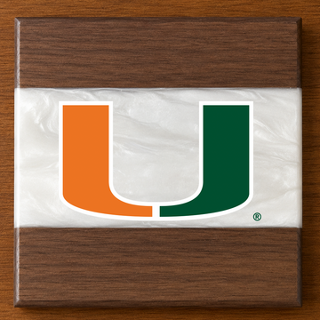 University of Miami Epoxy Coaster | Officially Licensed