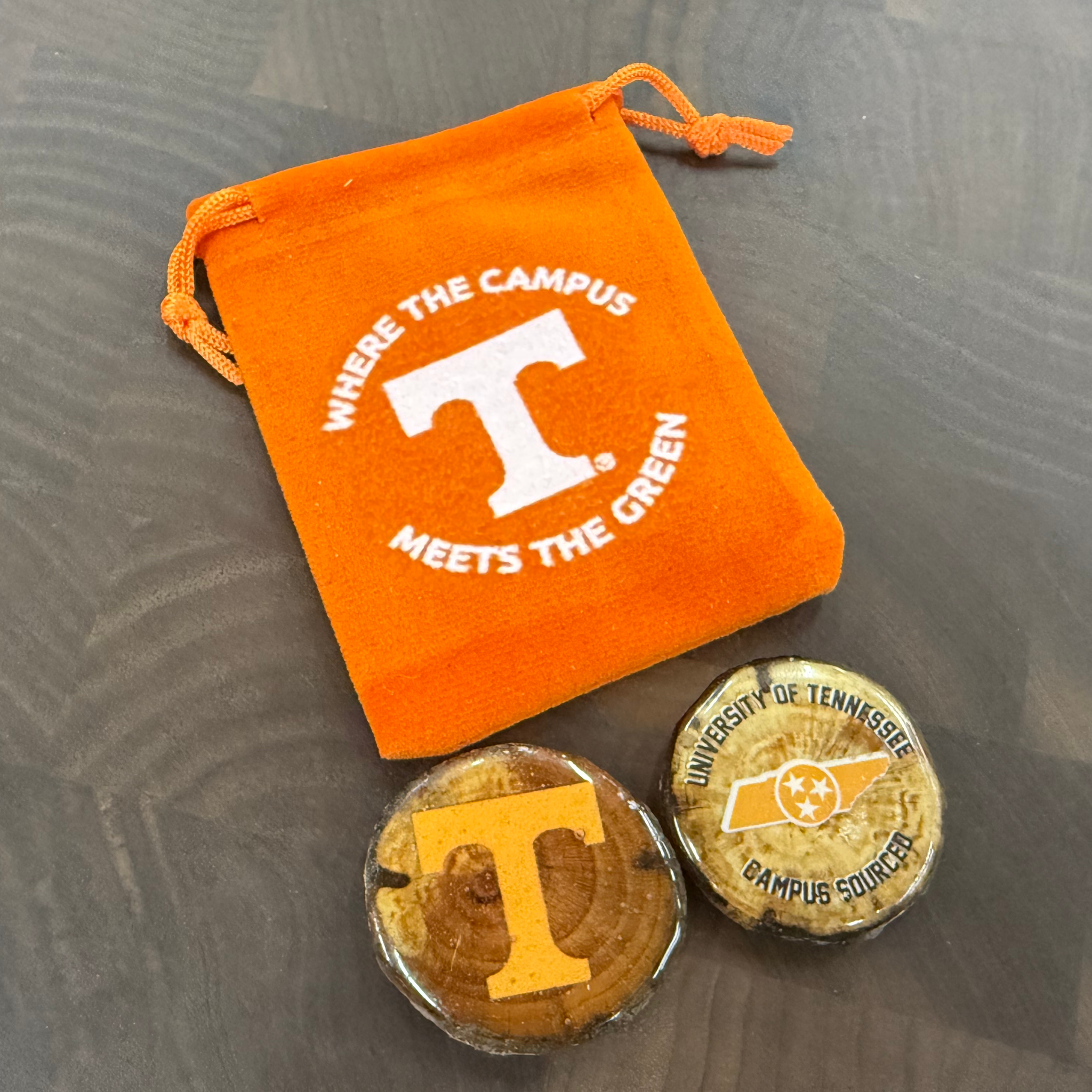 University of Tennessee College Campus Wood Ball Marker (1pc)